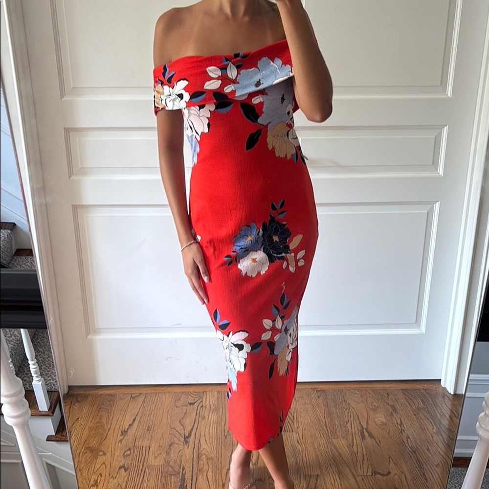 RACHEL Rachel Roy off the shoulder midi dress